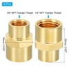 PATIKIL Brass Pipe Fittings Coupler, 3Pcs 1/8" x 1/4" NPT