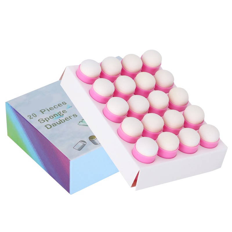 20pcs Finger Sponge Daubers DIY Finger Painting Drawing Stamping Sponge