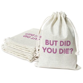 Hangover Kit Bags, But Did You Die? With Drawstring Gift Bag, for Bridal Shower, Wedding, Travel, Bachelorette Party Survival Recovery Kit Bag, Decorations, Supplies (6"X 8") 5 Pcs -kit001