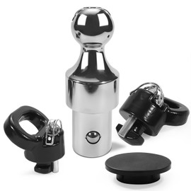 Gooseneck Ball Kit 60638, Puck System Gooseneck Hitch for 2013-2024 Dodge Ram 2500/3500, 2-5/16 Inch Ball, 2 Safety Chain Anchors | 38000 lbs GTW/9500 lbs VTW