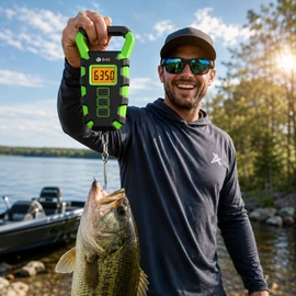 50kg Digital Fishing Scale with Ruler – Portable LCD Hanging Scale for Fish, Luggage & Travel