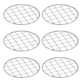 Honbay 6PCS Metal Flower Mason Jar Lid Insert Wide Mouth Mason Jar Flower Organizer Lids Insert with Square Grids for Flower Arranging for Valentine's Day Home Office