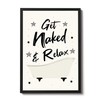 RED OCEAN Get Naked Funny BATHROOM Print Framed Chic Wall