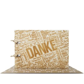 Special Wooden Thank You Card - Thank You in All Languages of the World