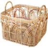Daikai Talk Towc Petal Storage Basket Washable Square, Natural