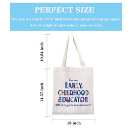 Early Childhood Educator Gift Daycare Teacher Gift I’m an Early Childhood Educator What’s Your Superpower Makeup Bag (Early Childhood Educator CA)