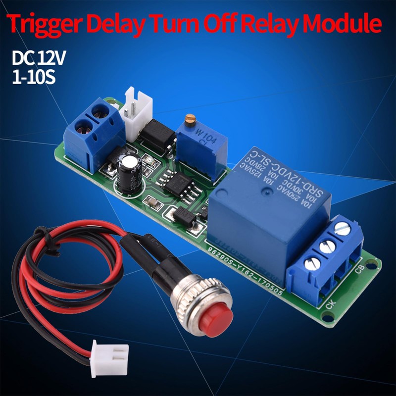 Luatoxry DC 12V Timer Relay Delay On, 1-10sec 10A Timer