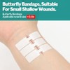 AZEN 28 Pack Wound Closure Strips, 3 Types Butterfly Bandages,