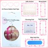 Ombre Press on Nails - 24Pcs False Nails with Glue