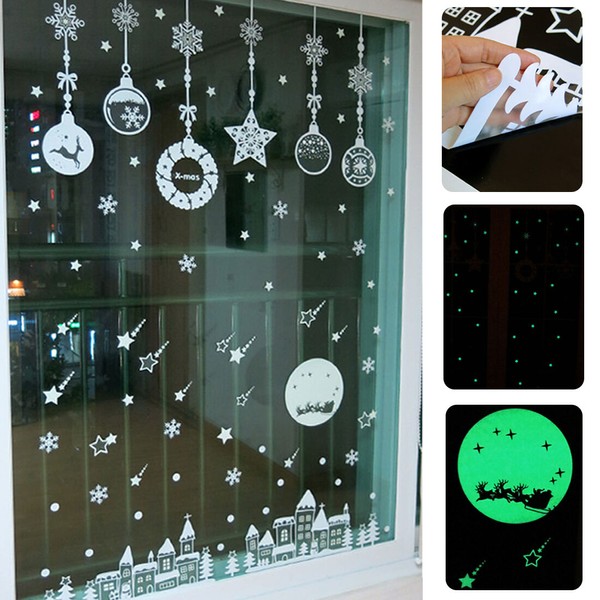 Merry Christmas Removable Wall Window Stickers Art Decals X MAS Home Shop Decor