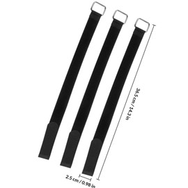 HANABASS 25 Pcs Catcher Shin Guard Replacement Straps, Adjustable Baseball Leg Guard Straps with Metal D-Rings, Softball Catchers Gear Accessory for Youth & Adult, Black, 14.3" x 1"