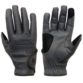 eGLOVE Equest Grip Pro Leather Touch Screen Riding Gloves (Grey, XXS)