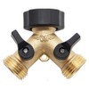 ANCLLO Garden Hose Splitter 2 Way-Y Connector Brass Garden Hose