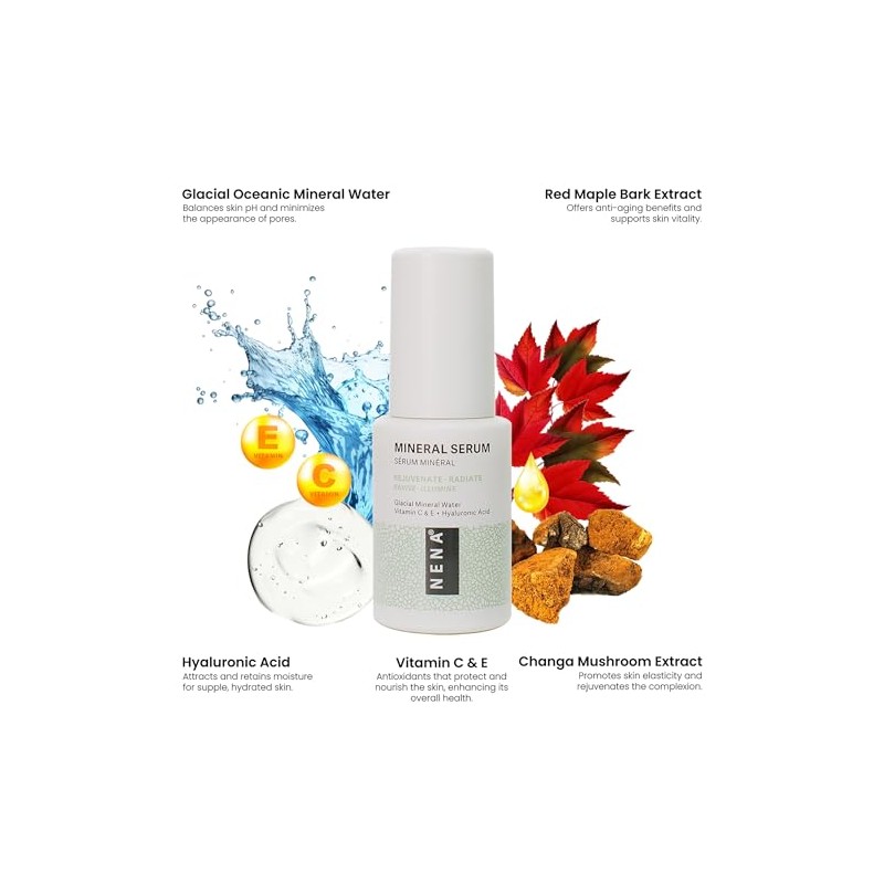 Mineral Serum by NENA Skincare for Women - 1 oz
