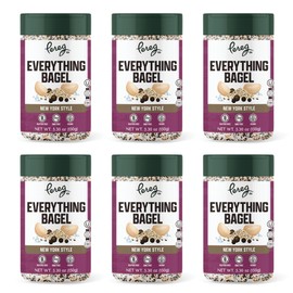 Pereg Mixed Spices - Everything But The Bagel Mix Seasoning, (5.3 Oz x 6 Pack) Blend of Garlic, Onion, Sesame & Poppy Seeds, Salts & Spices, No Fats, Cholesterol & Sugar-Free, 5 Calorie Per Serving