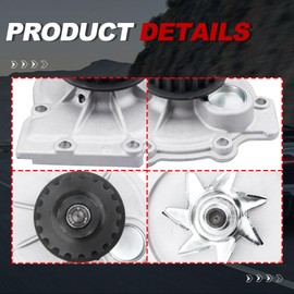 UNITHUB Engine Water Pump Automotive w/Gasket 19 Teeth Pulley 1901070 30751700 Compatible for Volvo XC70 C70 S40 S60 S80 C30 V70 850 1.9L 2.3L 2.4L 2.5L 2.9L 1992-2016