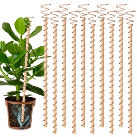 10pcs Electroculture Plant Stakes, 13.5''/17" Available Copper Coil Wire Antennas Garden Stakes, Tensor Rings Kit, Copper Rods Electronic Planting for Growing Vegetable Garden Plants Support