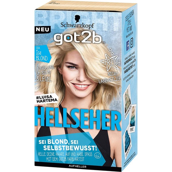Schwarzkopf Got2b Brightener + Hair Colour, Ice Blond, 1 x 143 ml