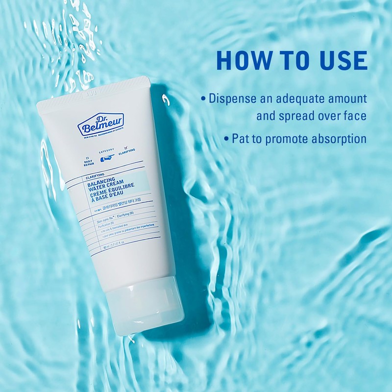 Dr. Belmeur Clarification from Balancing Water Cream 80 ml, Moisturising