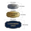 Signs ByLITA Victorian Customers Only Business Sign (Black Gold) -