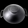 Backcountry Iron 14 inch Cast Iron Wok with Flat Base