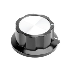 Fielect Silver Tone Top Potentiometer Volume Control Rotary Knobs 6mm Shaft Hole for Audio Device MF-A05, 1Pcs