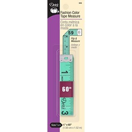 Dritz 60" Fashion Color Tape Measure, 5/8"x60", Pink, green