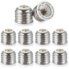 Glooglitter 10 Pcs LED E26 to E12 Light Socket Adapter