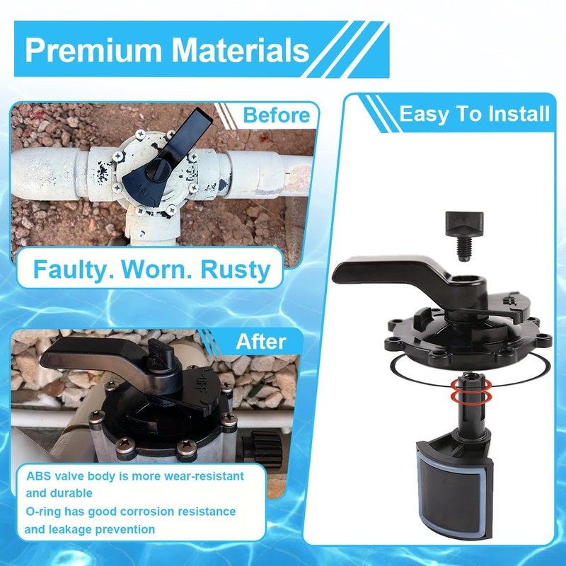 BESIMLI 2-Port/3-Port Pool Valve Rebuild Kit Compatible with Jandy 2-way/3-way