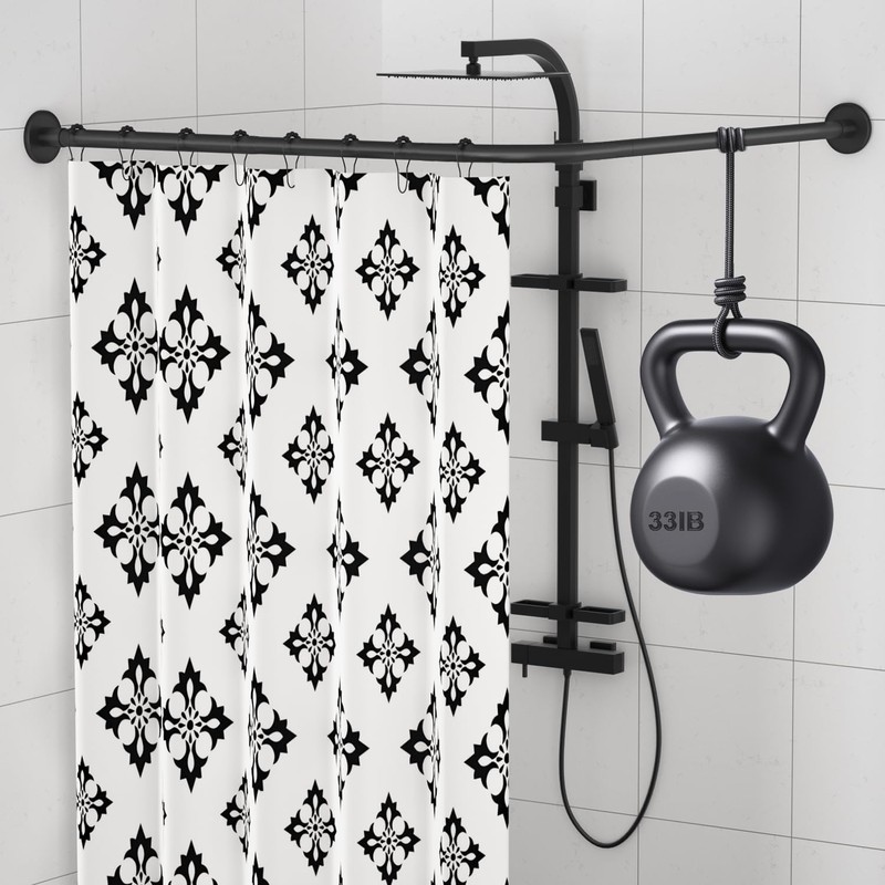 SIKAIQI Stretchable 304 Stainless L Shaped Bathroom Bathtub Corner Shower