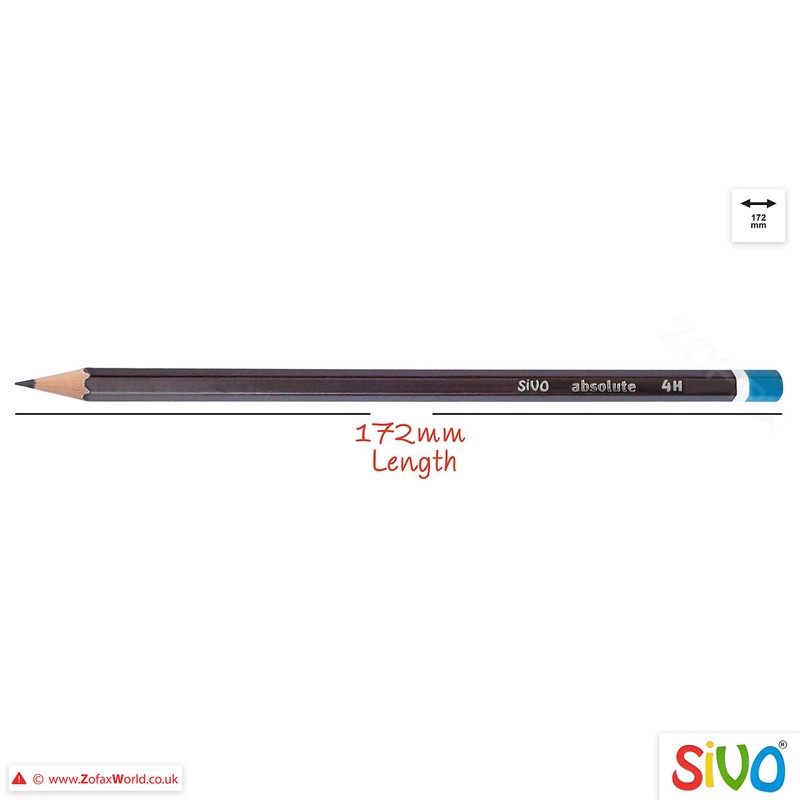 SIVO Artist Graded Drawing Pencils Combo Pack (12 x 4H