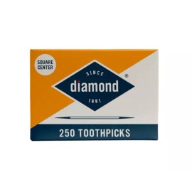 Diamond Toothpicks Square Round Toothpicks for Teeth Appetizers Crafts 250 Count