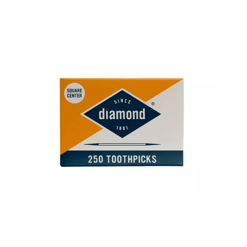 Diamond Toothpicks Square Round Toothpicks for Teeth Appetizers Crafts 250