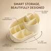 360° Rotating Makeup Organizer with Brush Holder, Acrylic Vanity Cosmetic