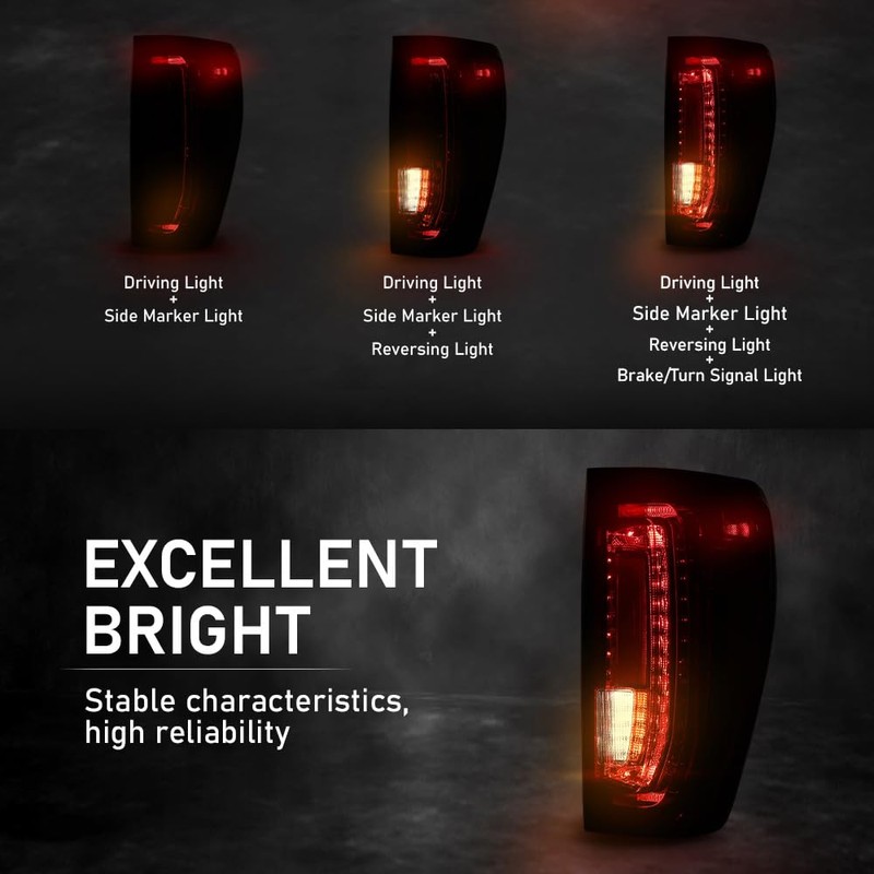 LQI LED Tail Light Assembly Right Passenger Side Compatible with