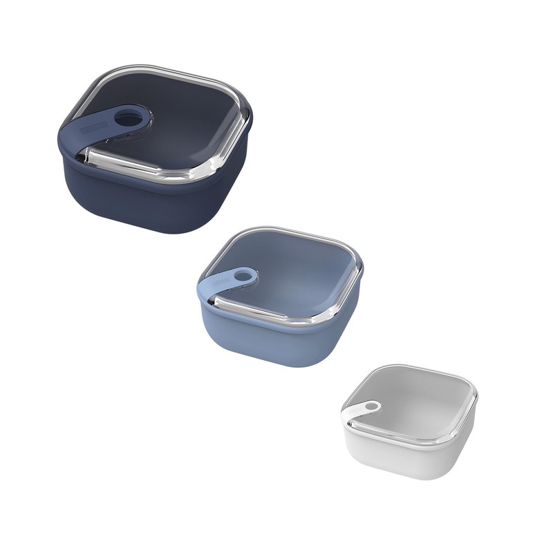 Rotho Ela Set of 3 Food Storage Containers ELA, Plastic