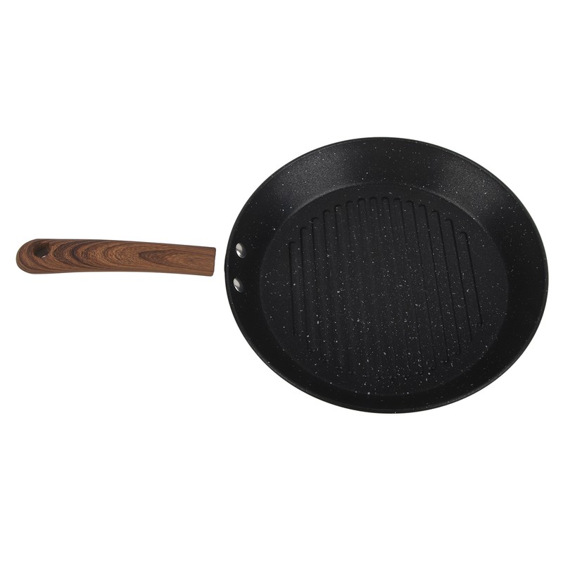Round Grill Pan Universal Non Stick Multifunctional Flat Bottom Frying