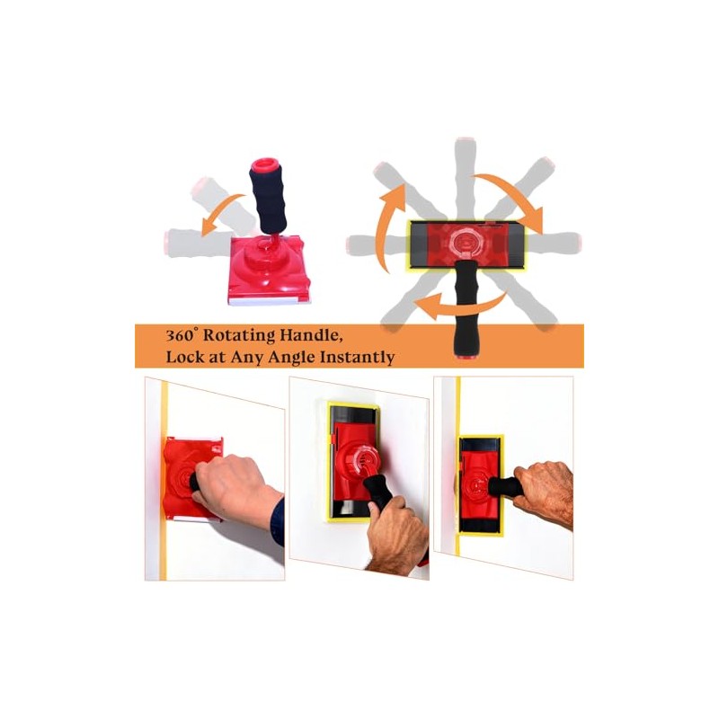 Paint Edger Tool - 360° Rotation Handle for High Ceilings