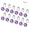Sunlit Luxury Design Round Purple Diamond Crystal Gem Bling with