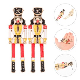 CALLARON 1 Pair of Nutcracker Earrings Christmas Earrings Nutcracker Stud Earrings Women's Jewellery Christmas Earrings Christmas Gifts Cute Stud Earrings Fashion Earrings Metal, Zinc alloy, No