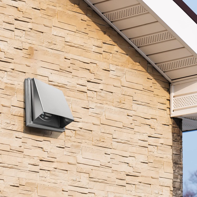 Stanbroil 4 Inch Wall Vent Cover, Square Stainless Steel External