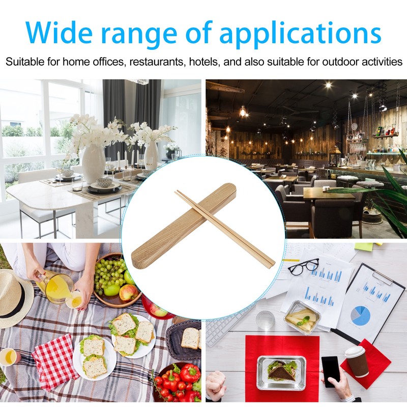 Reusable Wooden Chopsticks Portable Tableware Gift Set Kitchen Utensils for