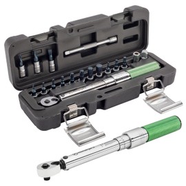Kilimanjaro 1/4-Inch Drive Click Torque Wrench Set – 2 to 20 Nm Adjustable Range, 14 Bits Included – Precision Bike Maintenance Tool Kit with Storage Case – 910524ECE