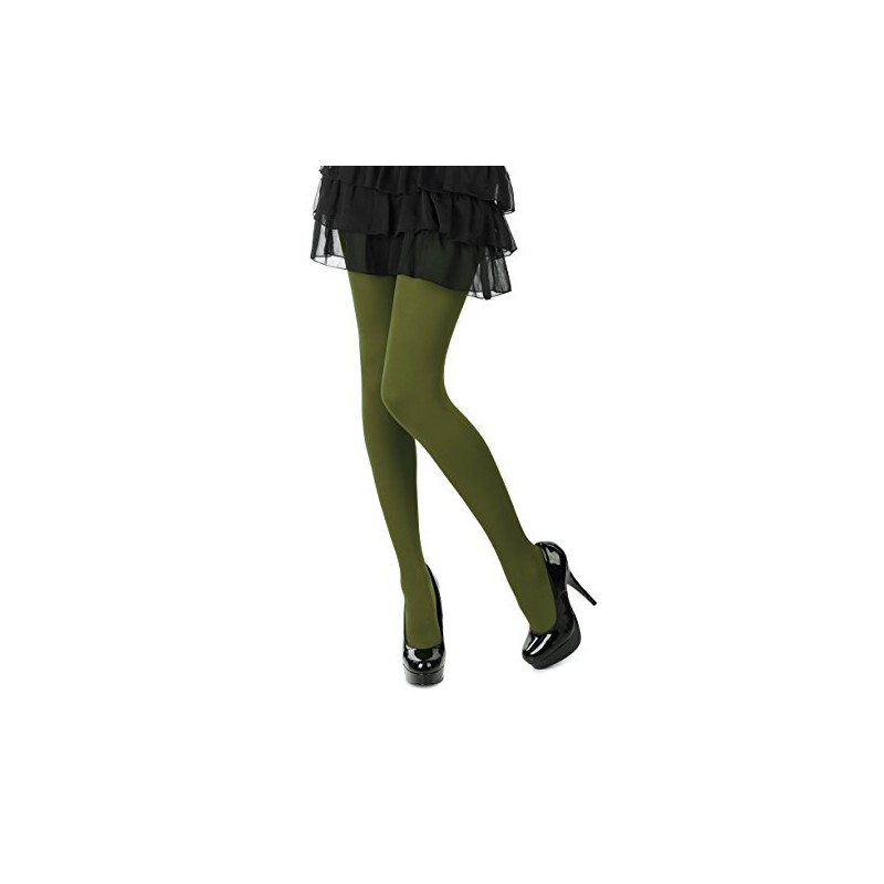 Romartex Women's Colourful Opaque 40 Denier Tights, M, olive green