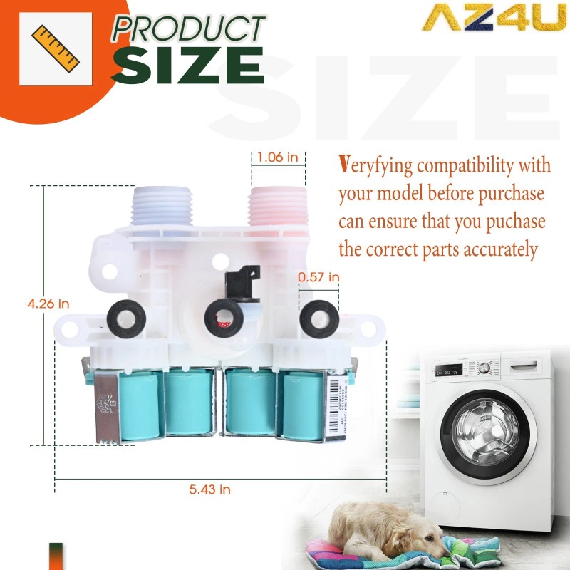 AZ4U MVWB835DW1 MVWB835DW4 Water Inlet Valve For Maytag Bravos XL