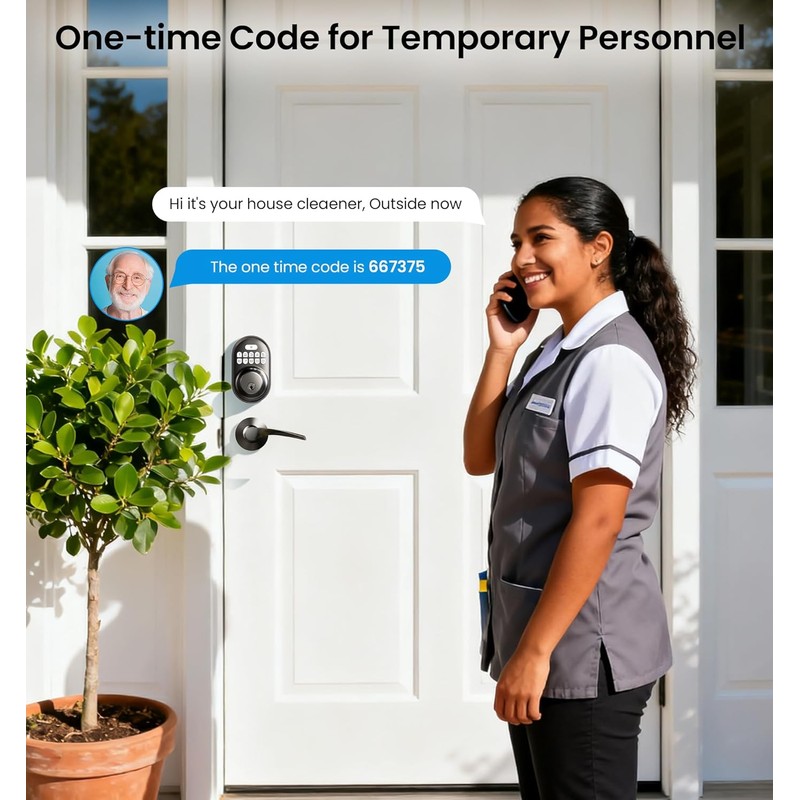 Veise Keyless Entry Door Lock with 2 Lever Handles -