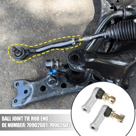 X AUTOHAUX Pair Golf Cart Ball Joint Tie Rod End for EZGO TXT 2001-2021 Electric Gas 70902G01 70902G02 Silver Tone