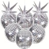 Disco Ball Balloons 9-Pack 4D Silver Disco Ball Party Balloons