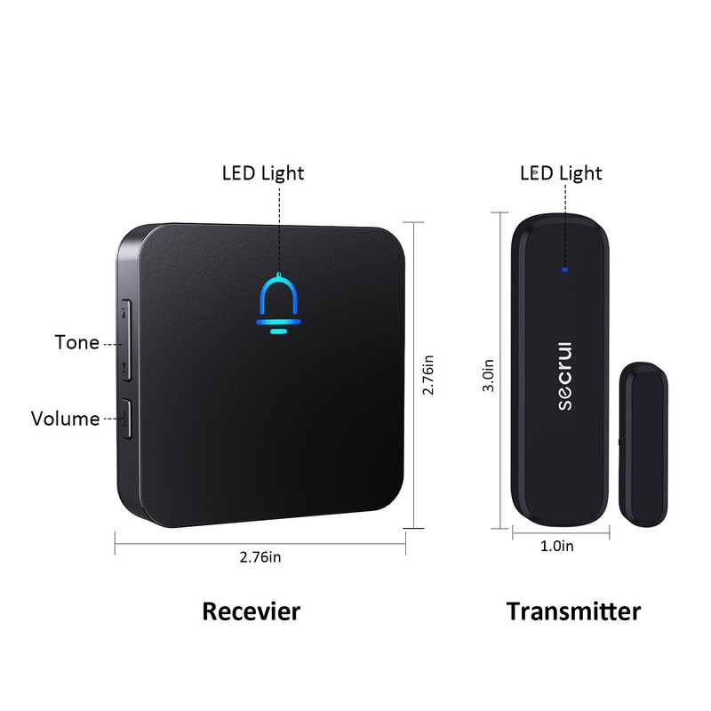 SECRUI Wireless Door Chimes When Door Open Entry for Business/Home/Office/Store
