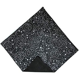 Holiday Bow Ties Mens Metallic Stars Pocket Square, Men’s, Black Silver (Mens)